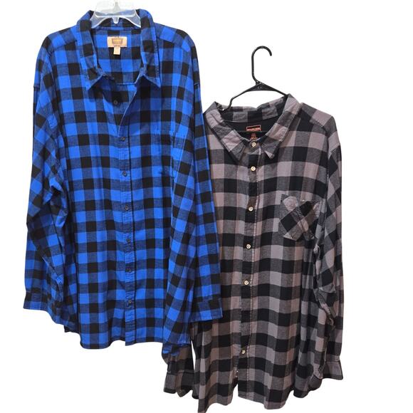 Foundry Boulder Creek Lot of 2 Mens Flannels 5XLT - Picture 1 of 6